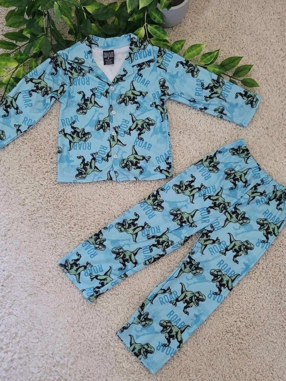 Little Boy Dinosaur Pajamas (Size 4)